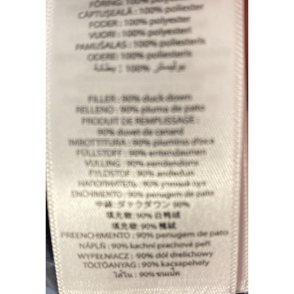 Michael Kors Mens Large Reversible Blue Camo & Orange Down Vest - Picture 7 of 11